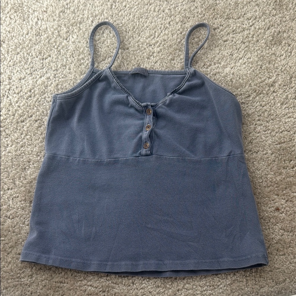 Brandy Melville Blue Tie Front Camisole